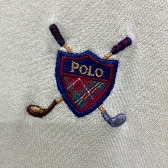 Polo Golf Ralph Lauren Yellow Shirt Plaid Crest Made in USA Size L - Picture 3 of 6
